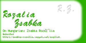 rozalia zsabka business card